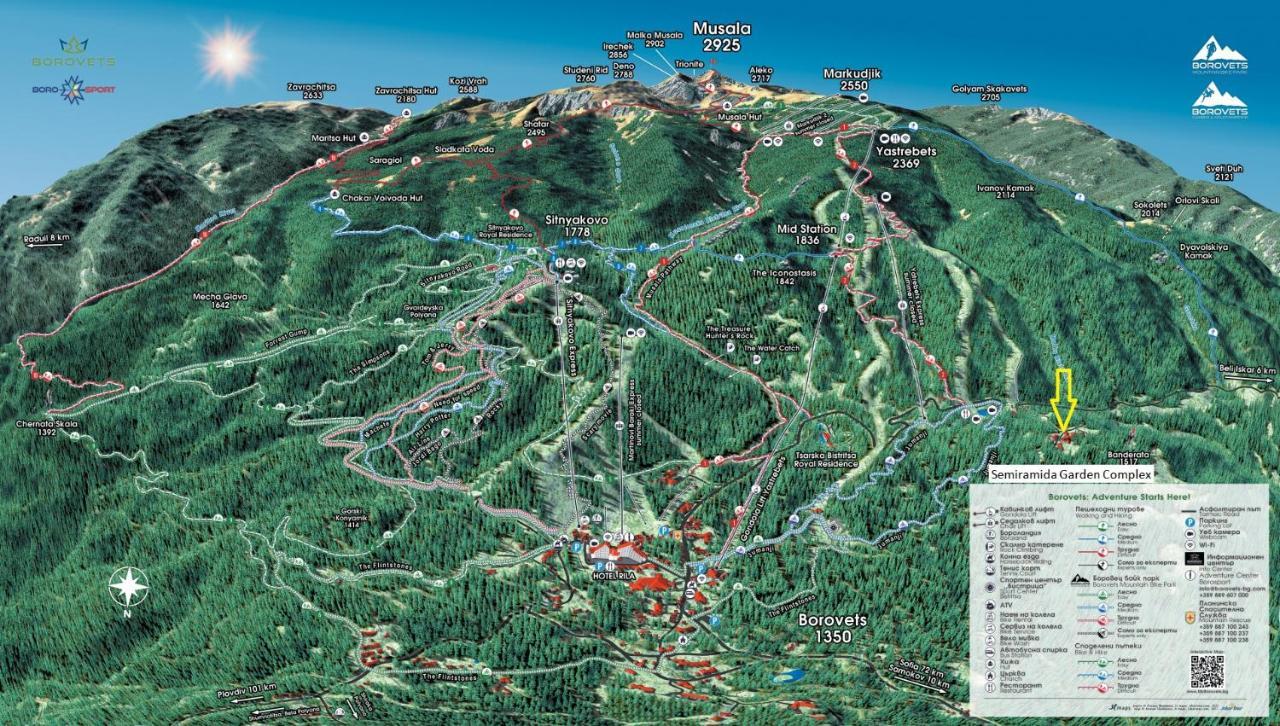 Borovets Ski&Spa Studio - Semiramida Garden A16 Ngoại thất bức ảnh