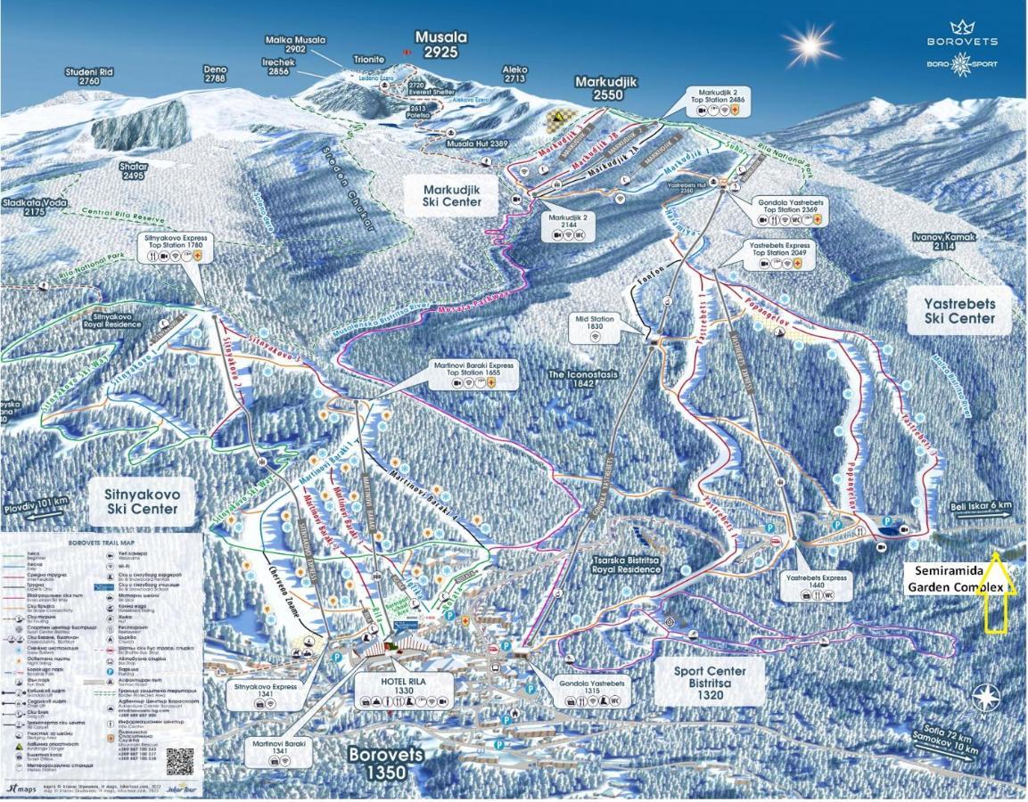 Borovets Ski&Spa Studio - Semiramida Garden A16 Ngoại thất bức ảnh